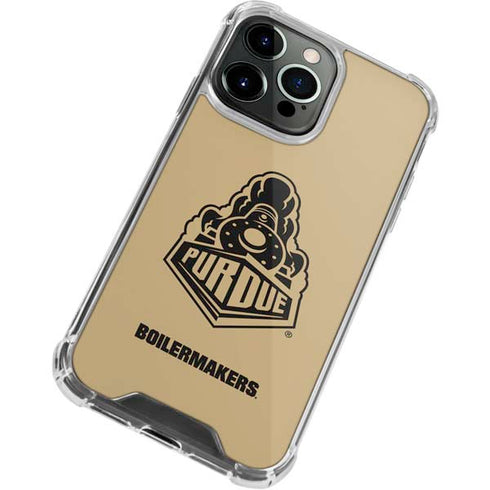 Purdue University Purdue Gold Signature Logo iPhone 13 Pro Max Clear Case